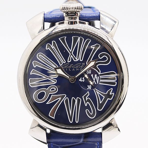良品 箱付 稼働 ガガミラノ マヌアーレ46mm スリム 5084 51917 QZ 