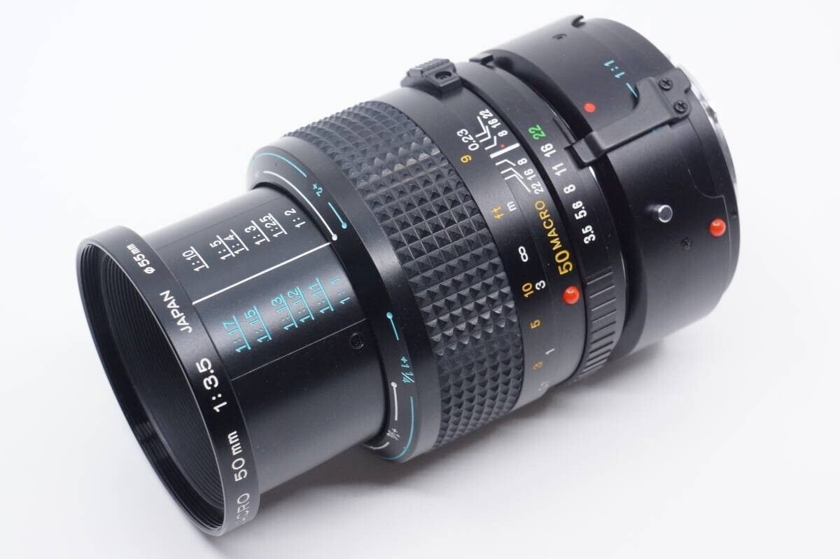 MINOLTA ミノルタ MD MACRO 50mm F3.5、専用中間リング ☆極上品