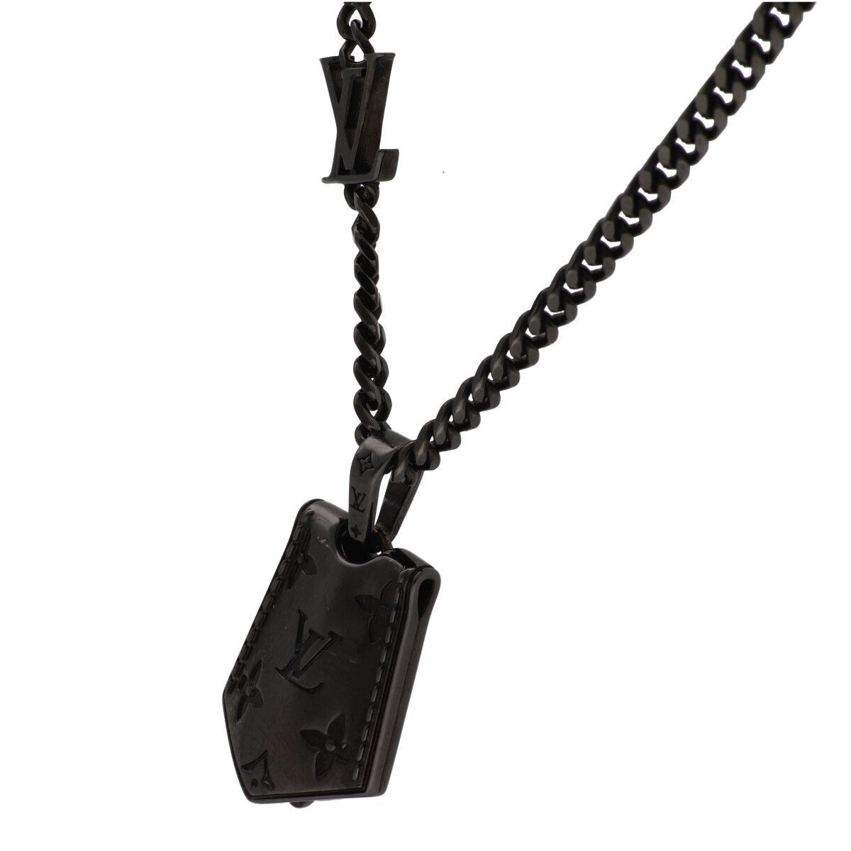 中古】 LOUIS VUITTON ルイヴィトン ペンダント・LV タグ M03337