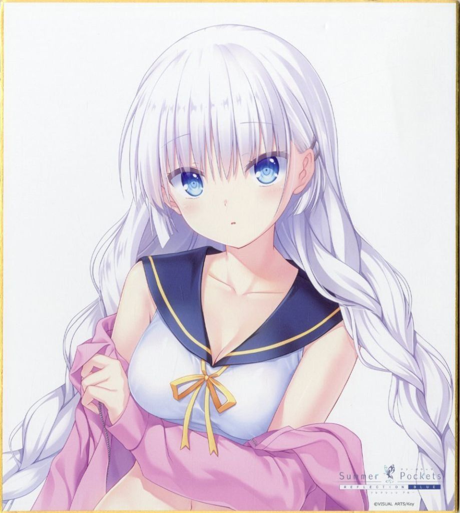 サマポケ　Summer Pockets 　鳴瀬しろは　色紙　VA夏フェス　しろは 中古】紙製品 鳴瀬しろは(Summer Pockets) 色紙 「ビジュアルアーツ夏