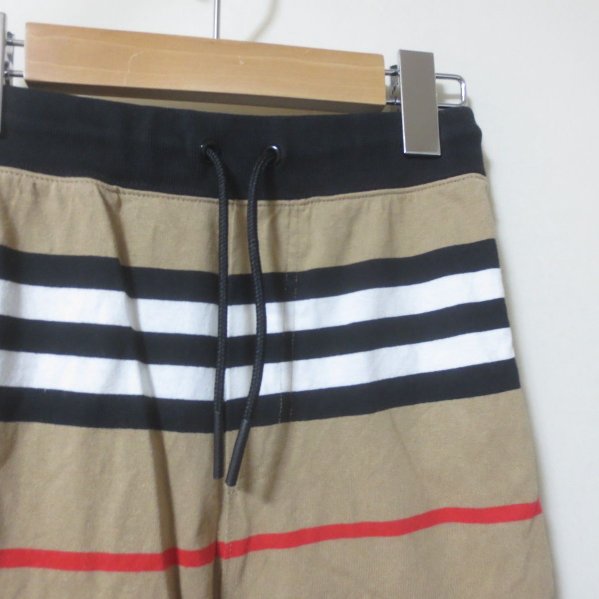 BM181 BURBERRY バーバリー ベージュ ボーダー スウェット パンツ 8Y