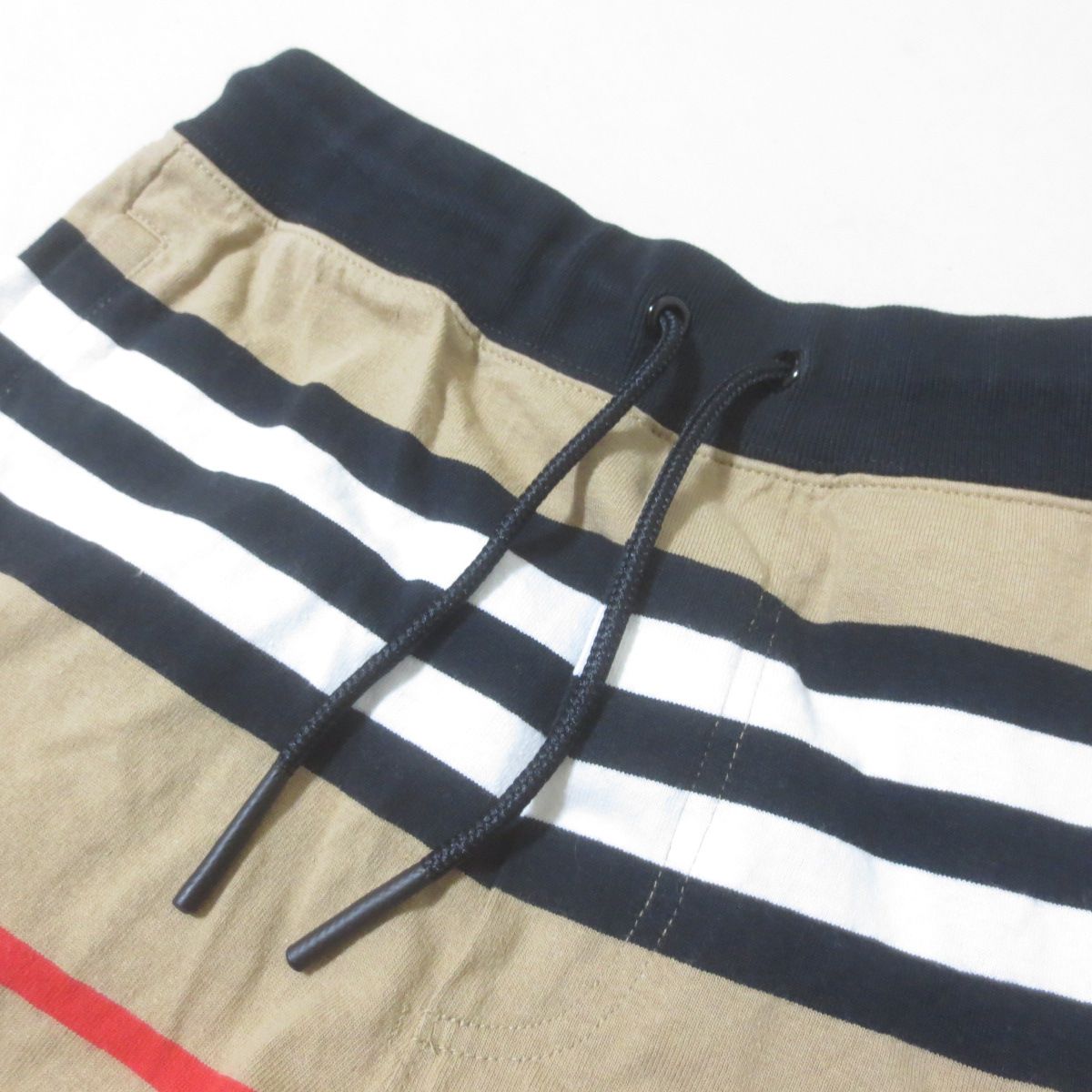 BM181 BURBERRY バーバリー ベージュ ボーダー スウェット パンツ 8Y