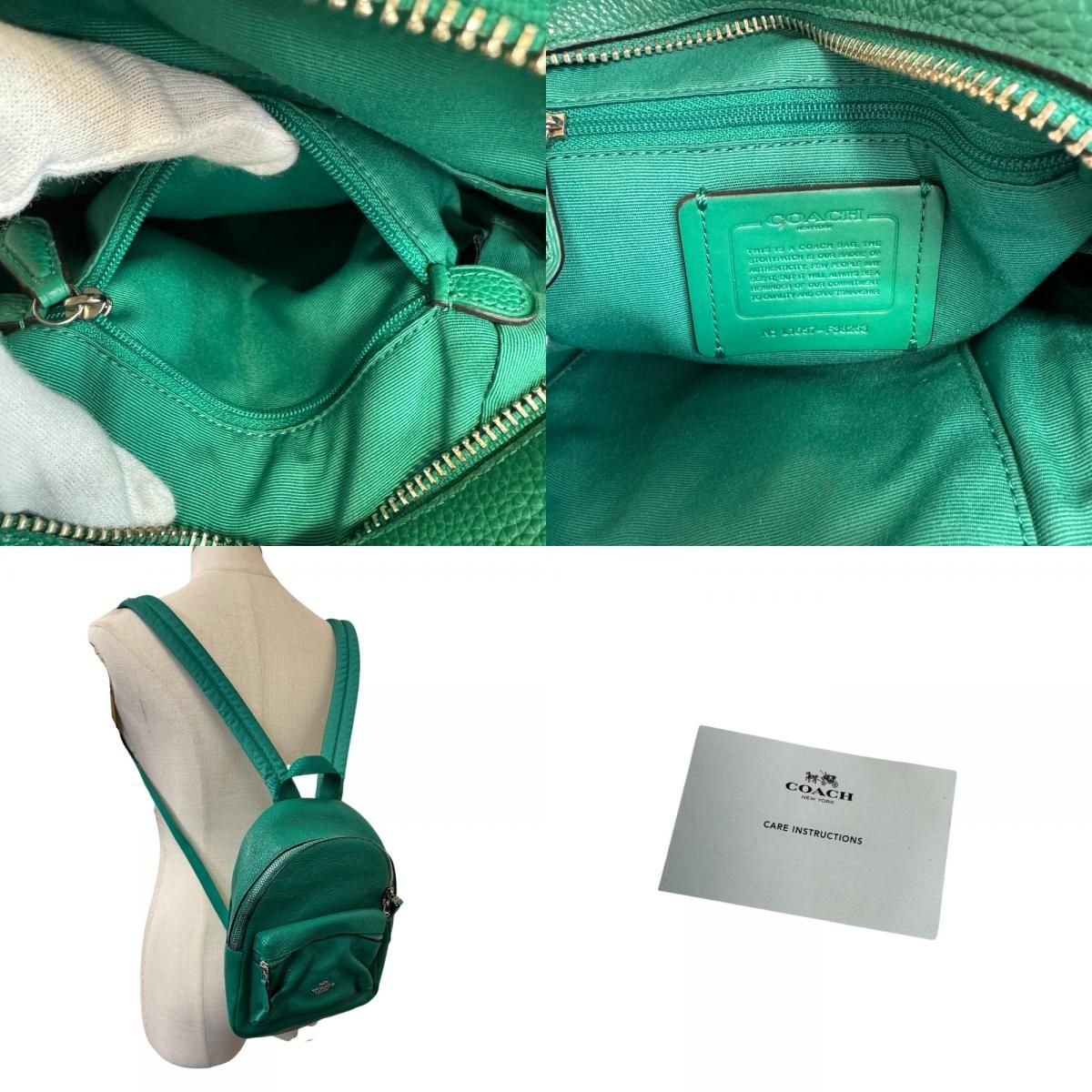 COACH コーチ F38263 ロゴ ミニチャーリー レザー リュック 
