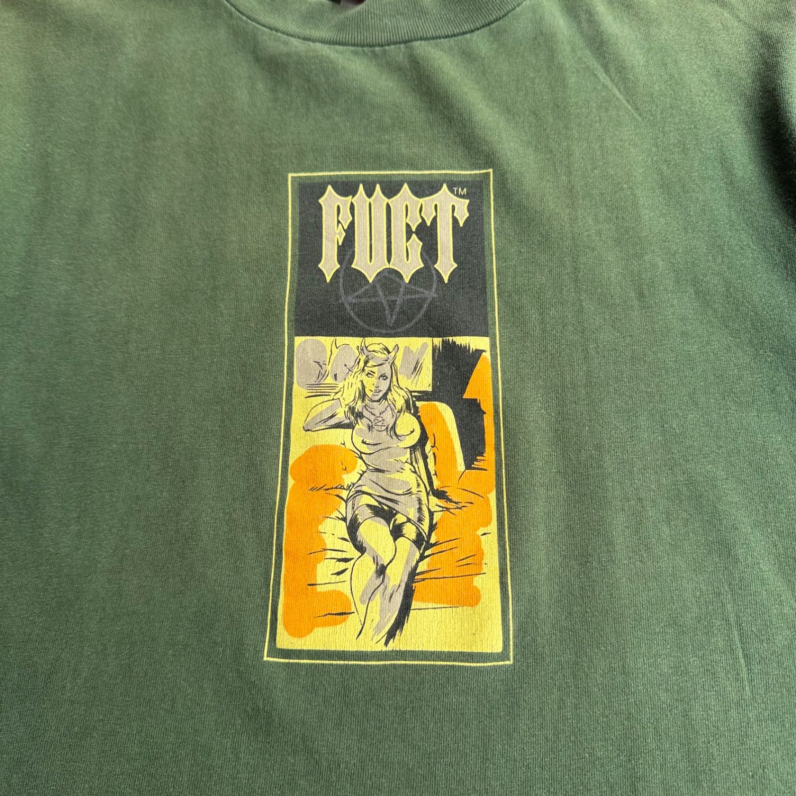 90s USA製 FUCT Tシャツ L カーキYOU'RE NEXT シングル FUCT / 90's fade T-shirt size M ファクト 90年代 フェード