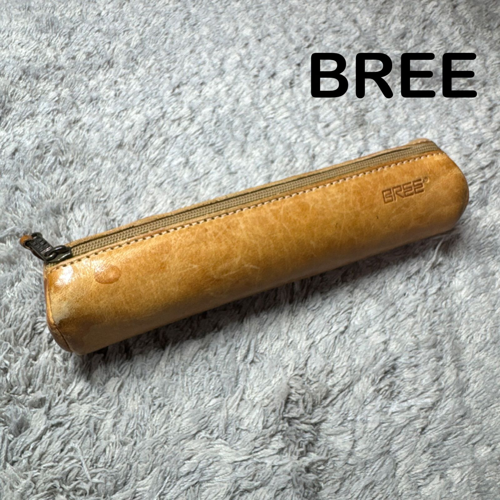 BREE ブリー ペンケース 筆箱 本革 レザー ブラウン - メルカリ