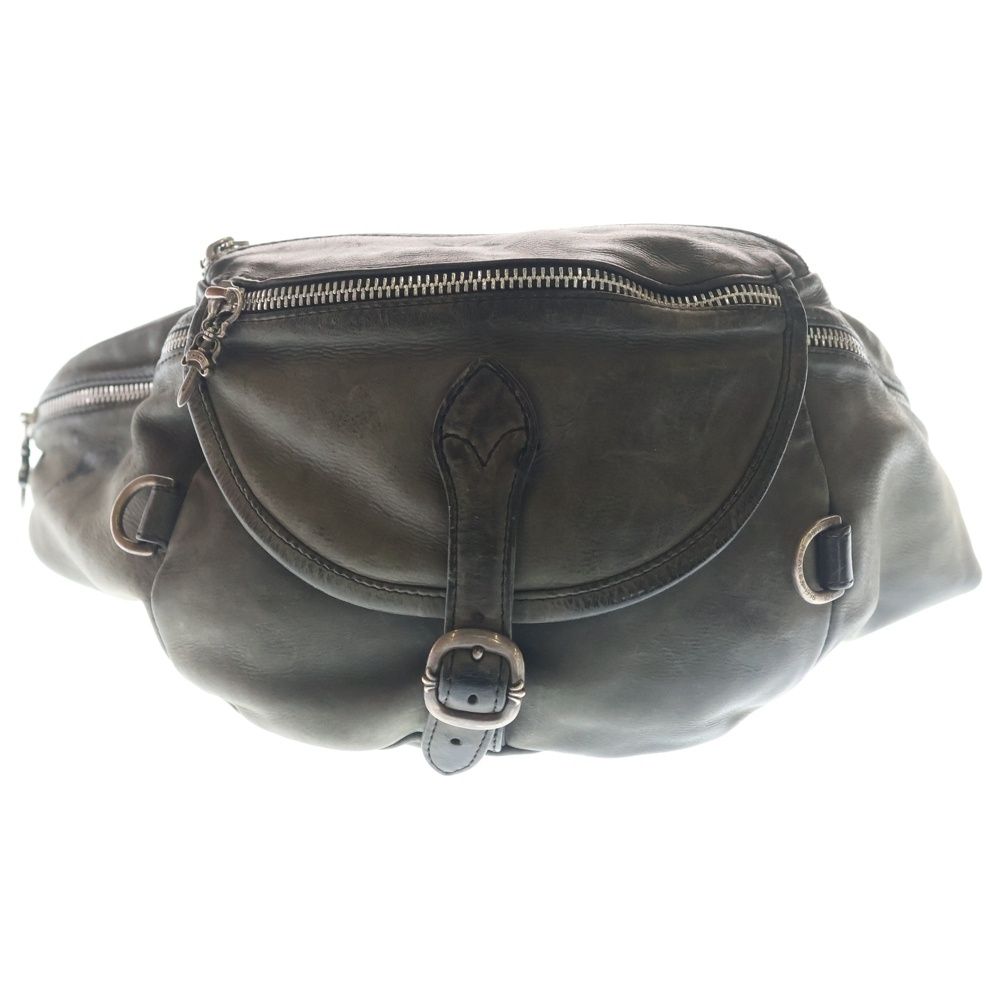 CHROME HEARTS (クロムハーツ) #1 SNAT PACK スナットパック ダガージップ ガンスリンガーベルト レザーウエストバッグ ブラック BCA378
