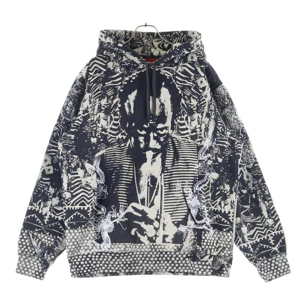 SUPREME / シュプリーム | 2020SS | × Miles Davis Hooded Sweatshirt マイルス・デイビス コラボ スウェット プルオーバー パーカー | M | ブラック/オフホワイト | メンズ SUPREME (シュプリーム) 20SS Miles Davis Hooded Sweatshirt マイルス