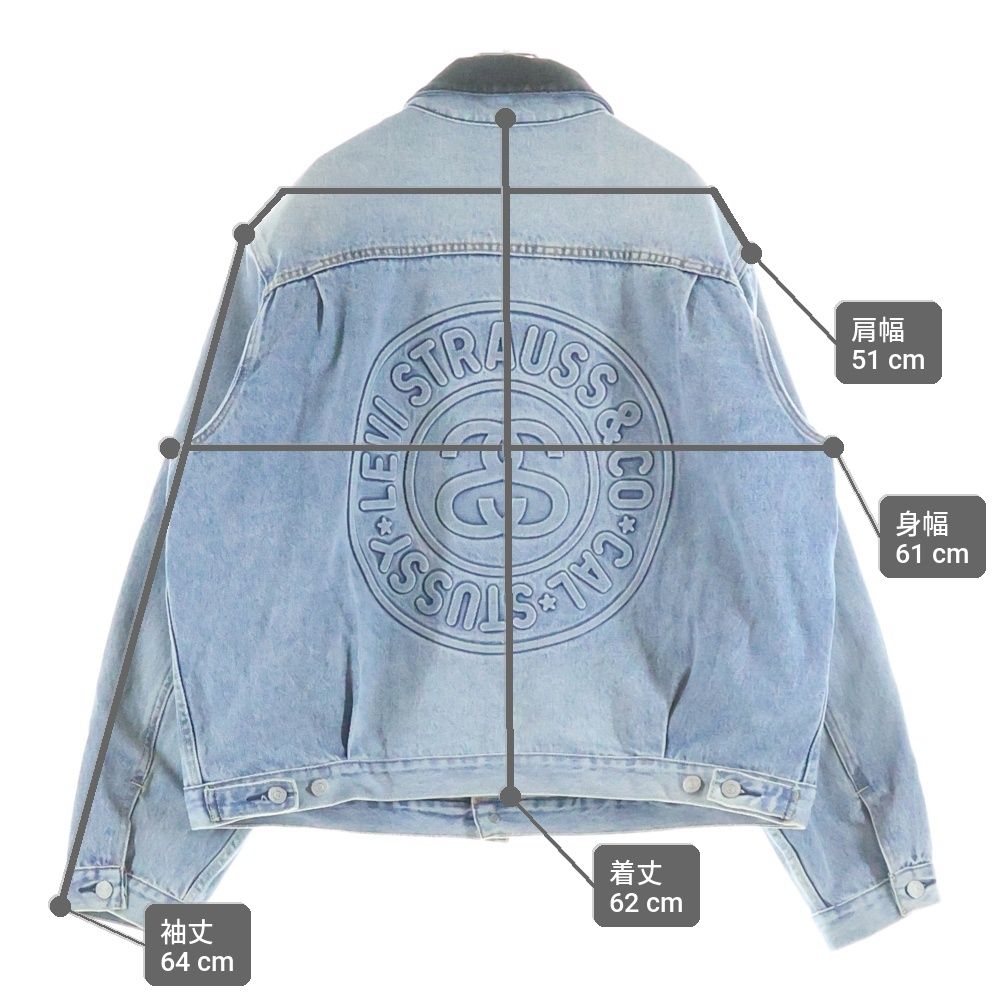 Levi's (リーバイス) ×STUSSY EMBOSSED TRUCKER JACKET ステューシー