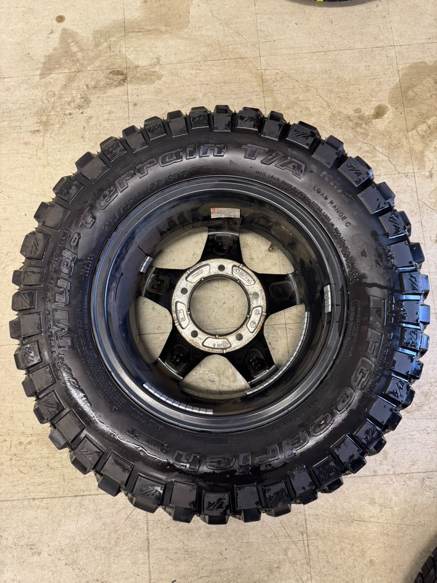【T00168】音　ジムニー 215/75R15☆ Weds KEELER TACTICS(キーラータクティクス)＆ BFGoodrich Mud-Terrain T/A KM3 ジムニー 215/75R15☆ Weds KEELER TACTICS(キーラータクティクス