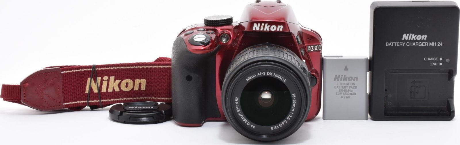 D10[7563A]9 ニコン Nikon D3300 ボディ AF-S 18-55mm VR II レンズ 