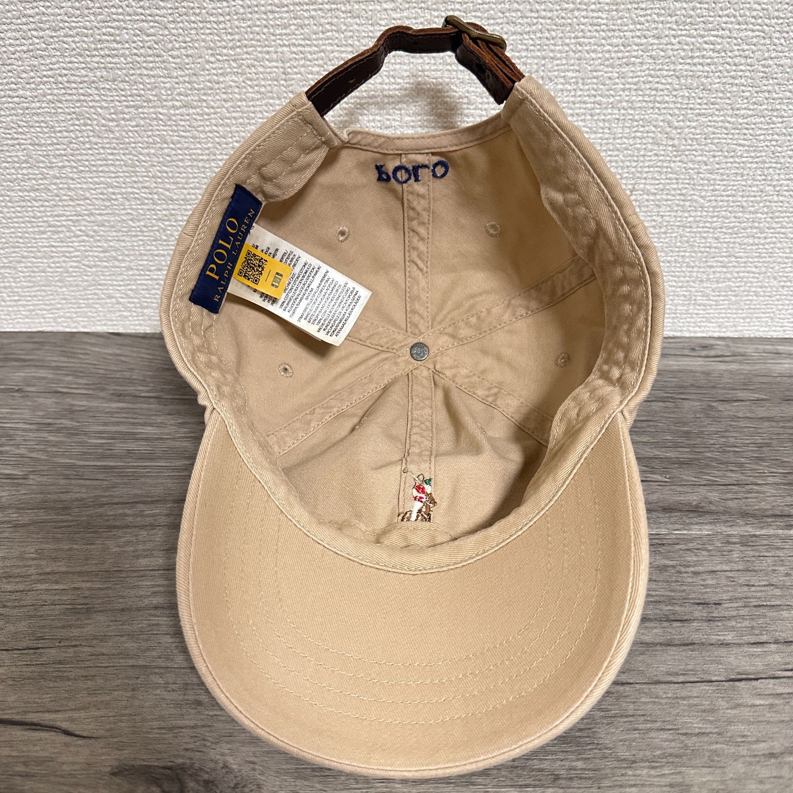 ポロラルフローレン カラーポニー&ロゴ刺繍 コットンチノ ベースボール
