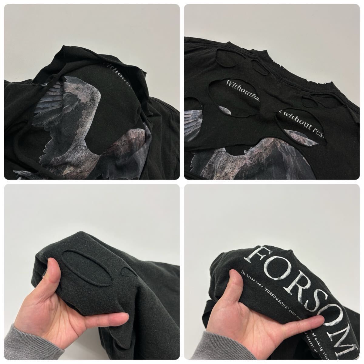 FORSOMEONE LF DAMAGE EAGLE TEE 46サイズ 【公式通販】