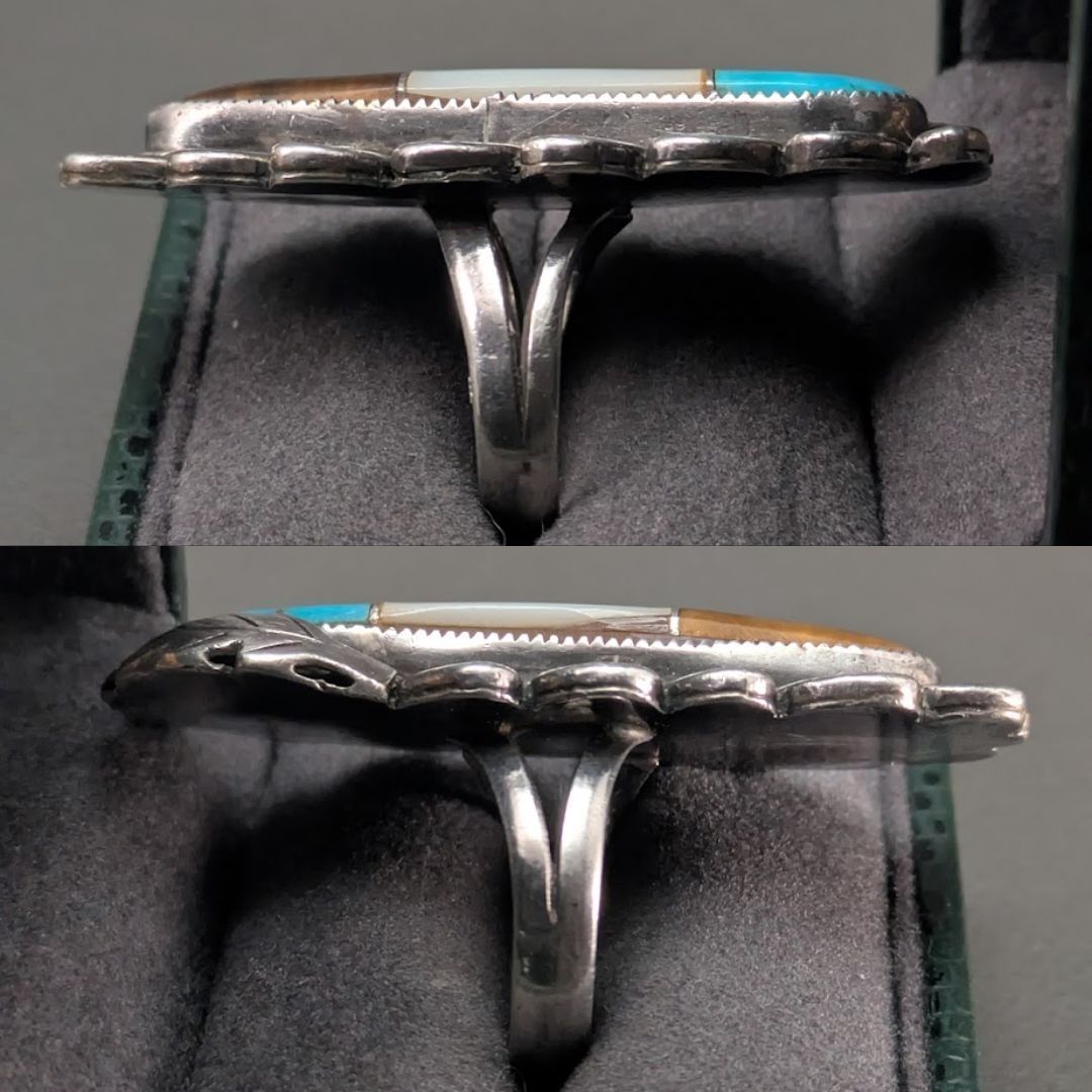 NAVAJO ナバホ族 Pino スターリングシルバー 16.5号 ヴィンテージ 