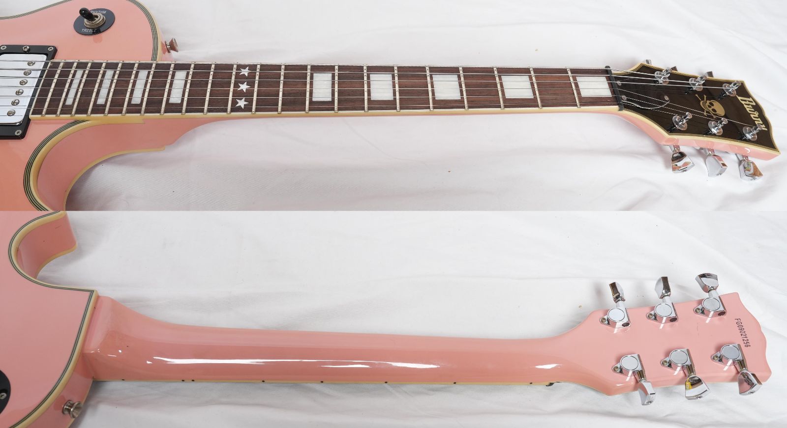 ☆BURNY PLC-70PP Pink Swanky Spider限定モデル レスポールカスタム