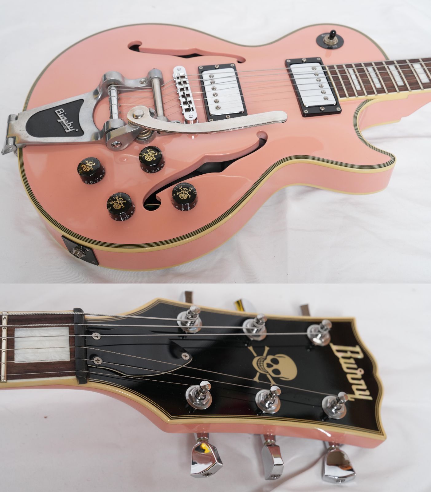 ☆BURNY PLC-70PP Pink Swanky Spider限定モデル レスポールカスタム
