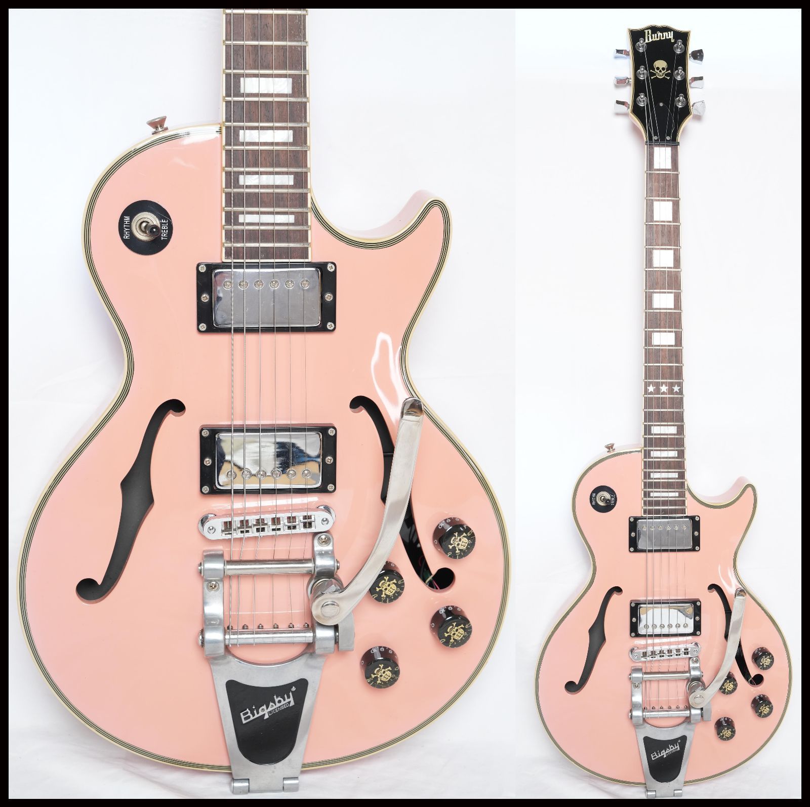 ☆BURNY PLC-70PP Pink Swanky Spider限定モデル レスポールカスタム