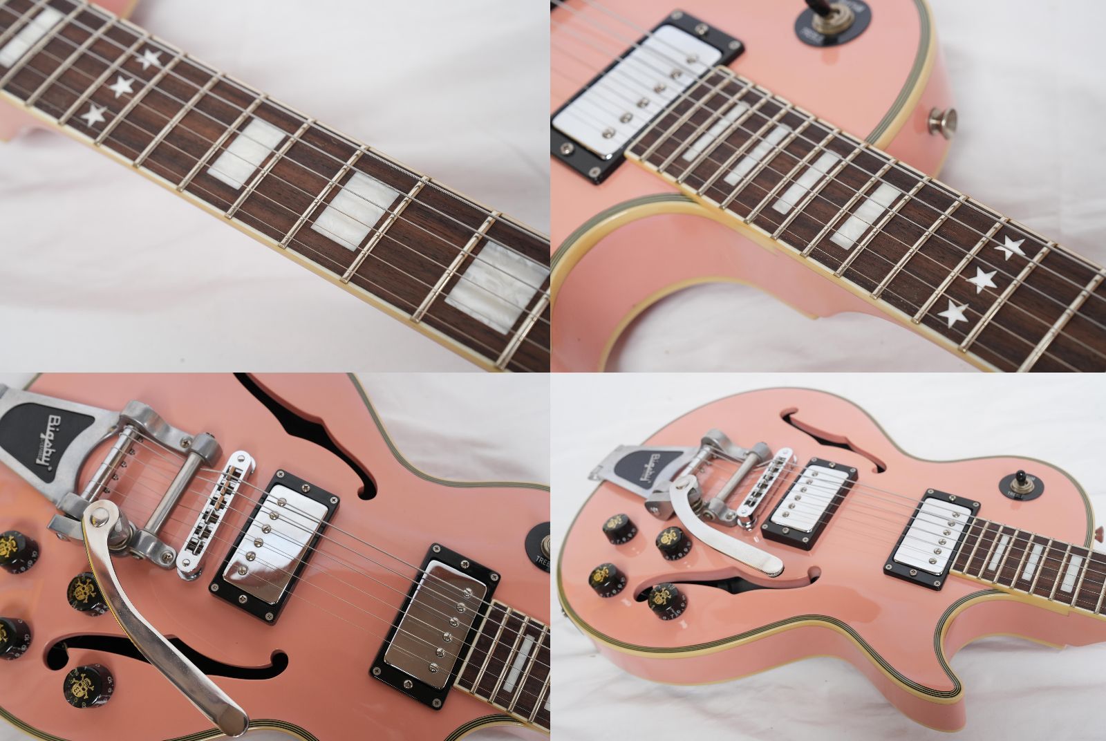 ☆BURNY PLC-70PP Pink Swanky Spider限定モデル レスポールカスタム