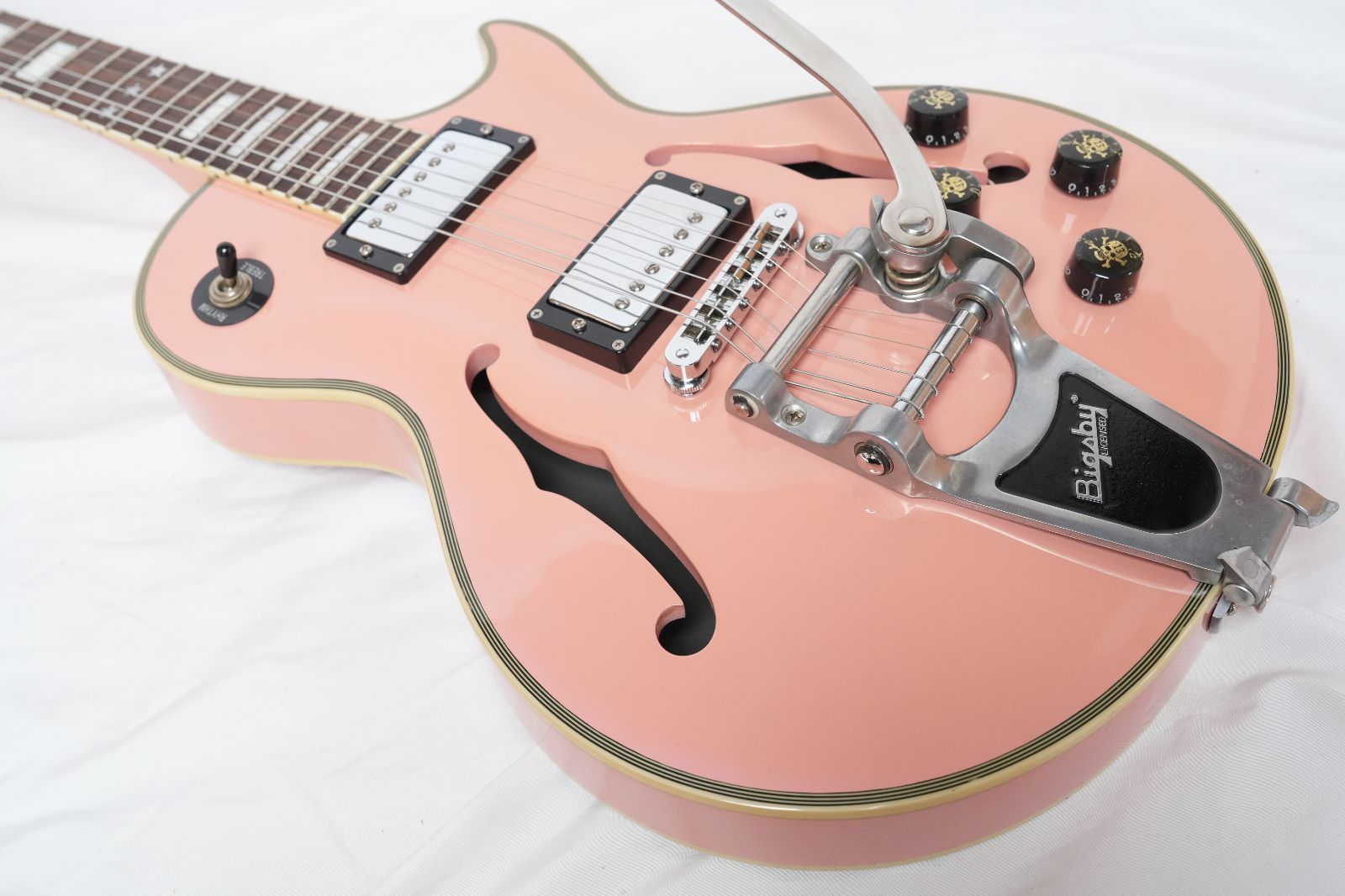 ☆BURNY PLC-70PP Pink Swanky Spider限定モデル レスポールカスタム