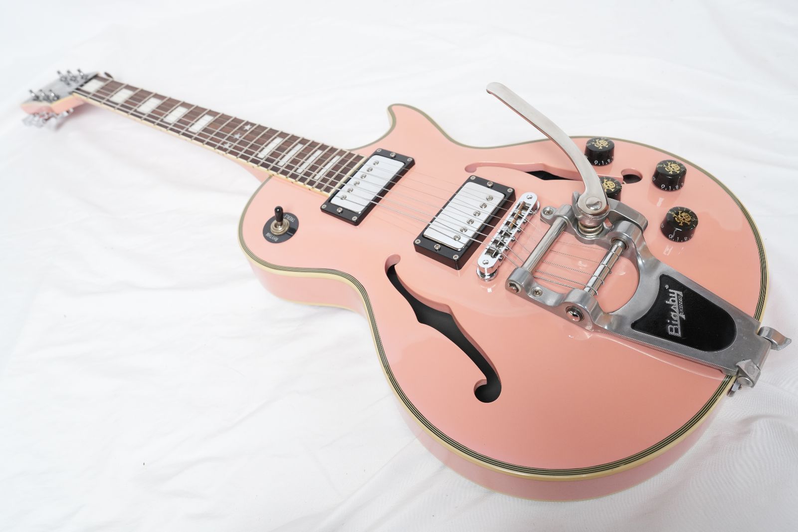 ☆BURNY PLC-70PP Pink Swanky Spider限定モデル レスポールカスタム