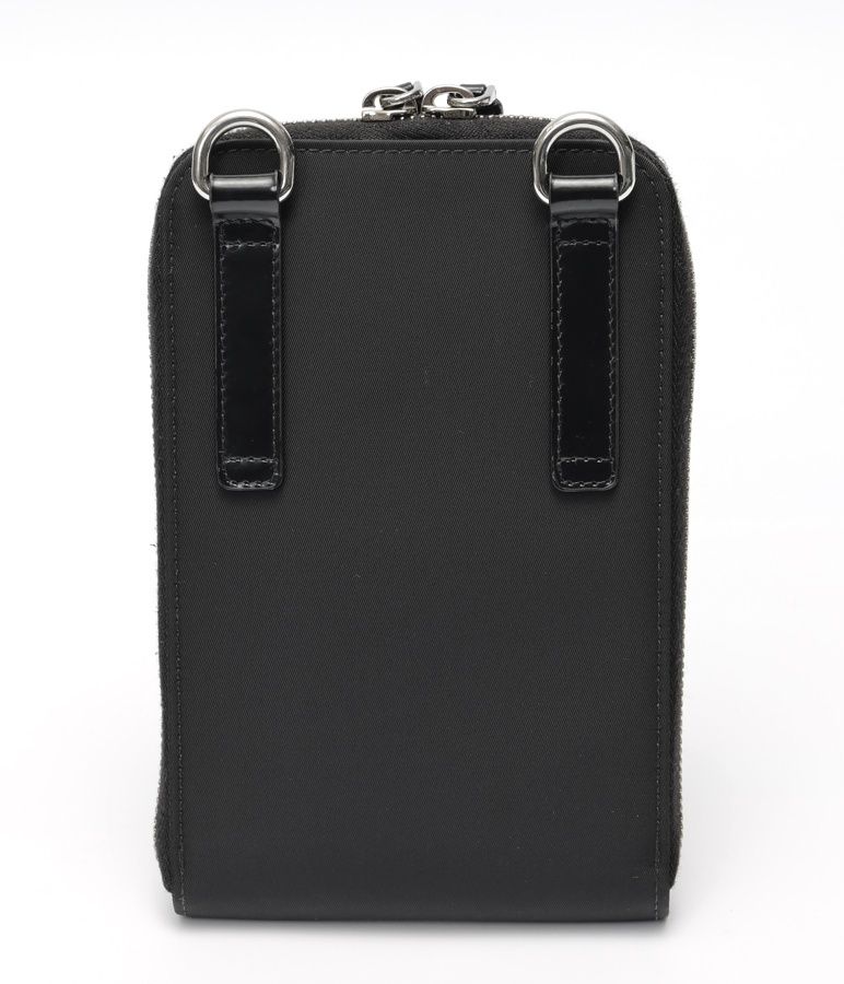 プラダ / PRADA　Re-Nylon スマートフォンケース / フォンホルダー / ショルダーポーチ　2ZT060　レザー/ナイロン　ブラック 【中古】 PRADA（プラダ） ショルダーバッグ Re-Nylon スマートフォンケース