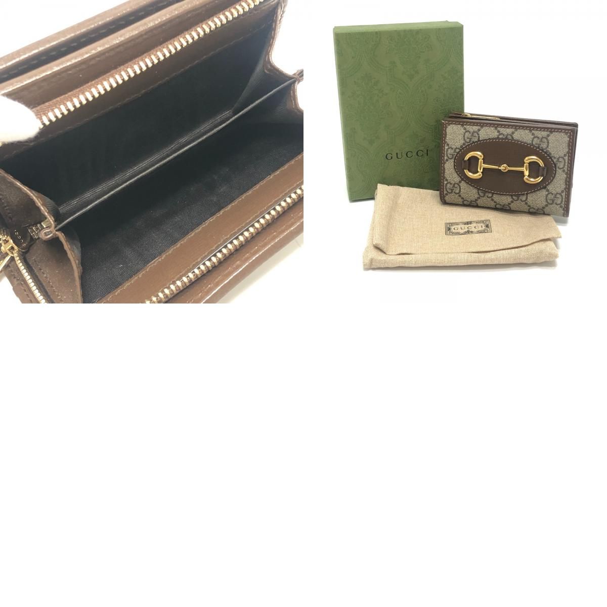 GUCCI グッチ 2つ折り財布 ホースビット 1955 726846 GGスプリーム