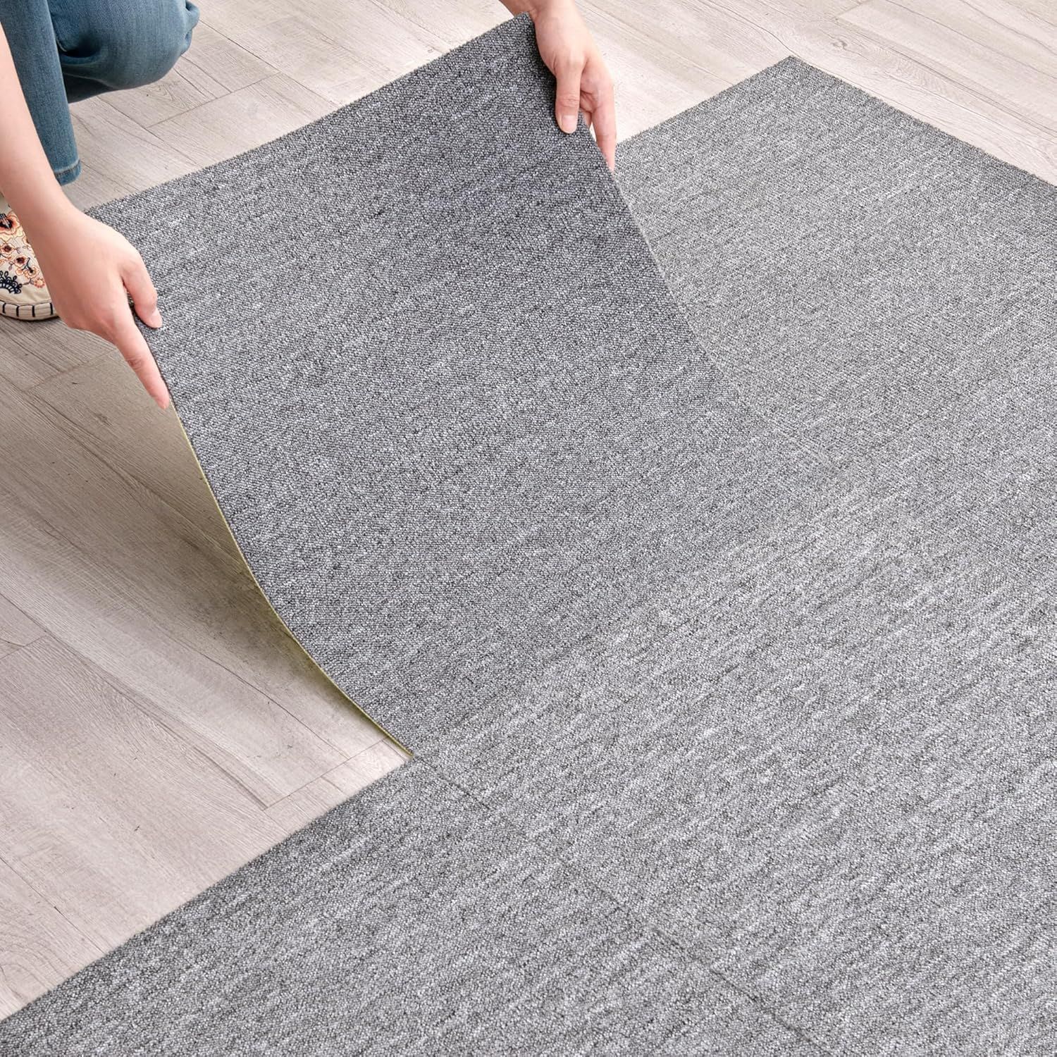 送料無料】タイルカーペット 50x50cm 20枚【約3畳】 5mm厚 フリー 