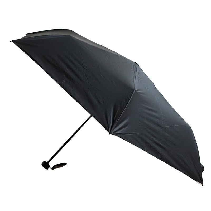 【新品】 小宮商店 晴雨兼用 一級遮光 折りたたみ傘 メンズ レディース 男性用日傘 UVカット 耐風骨 風に強い 遮光率100% 無地 55 (ブラック) 0