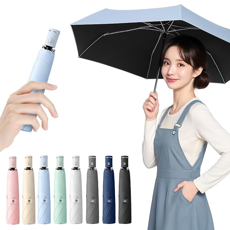 【新品】 Prv【 雑誌掲載/スマホより軽いのに大きい！ 】折りたたみ傘 晴雨兼用 自動開閉 大きい 濡れない 102cm 超撥水加工 日傘 体感温度-15℃ uvカット99% UPF50+ 遮光 遮熱 断熱 ワンタッチ 軽量 コンパクト 丈夫 折り畳み傘 1