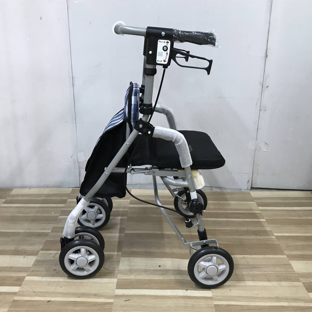 ☆未使用☆ 歩行車 島製作所 シンフォニーSP Bチェックブルー 