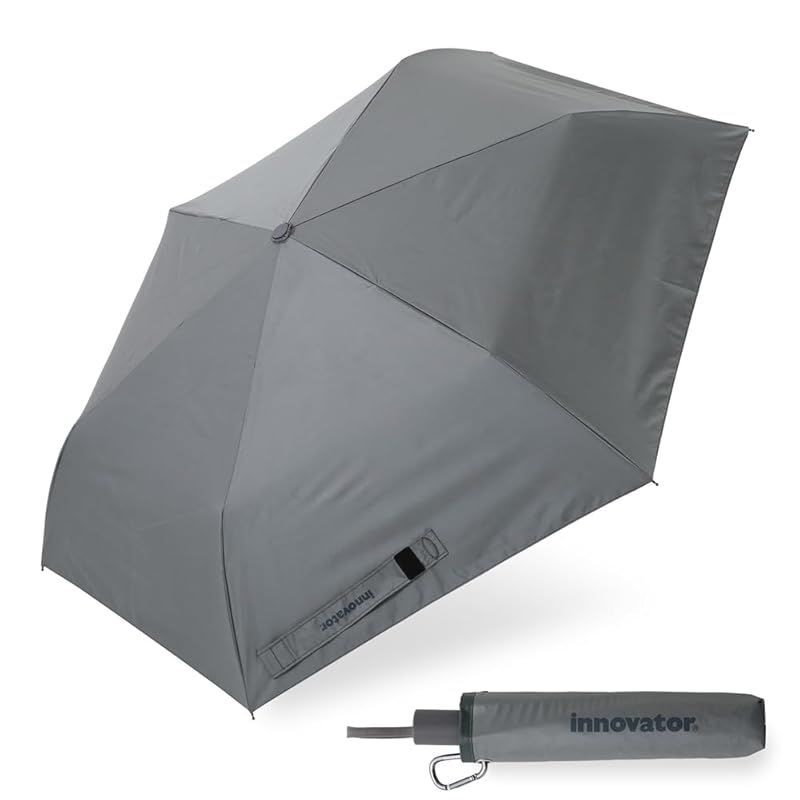 【新品】 小川(Ogawa) 折りたたみ傘 メンズ 日傘 晴雨兼用 遮熱 遮光 UVカット 99%以上 ワンタッチ自動開閉 途中で飛び出さない 安全装置付き 55cm innovator はっ水 スチールグレー 18756
