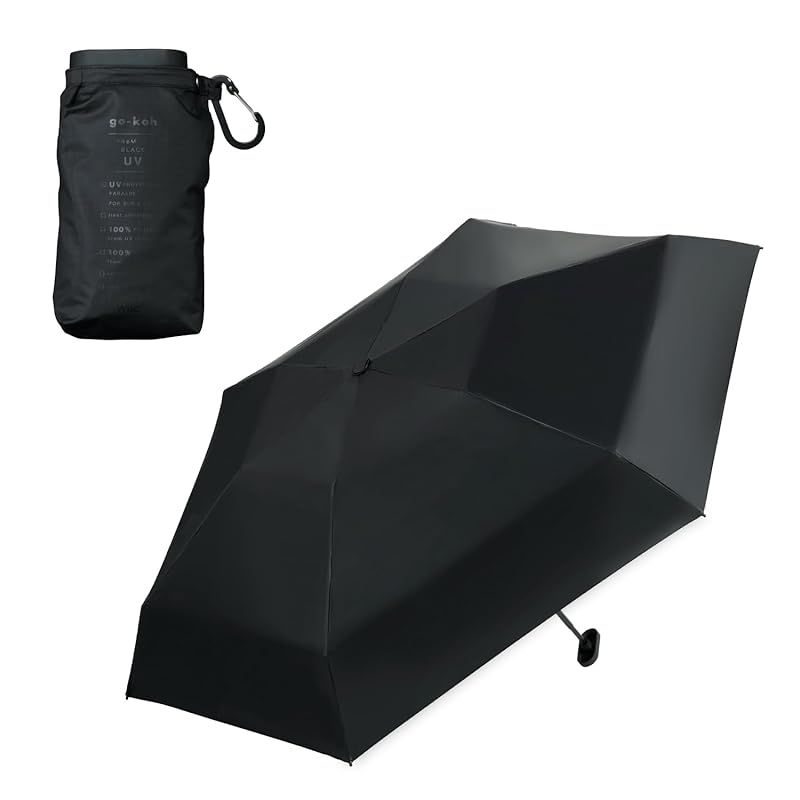 【新品】 【これが、最高到達天。】Wpc. go-koh 遮光スーパーコンパクト ブラック ≪遮光率100%/UVカット率100%/UPF50＋/遮熱/晴雨兼用≫ 日傘 雨傘 折りたたみ傘 シンプル メンズ 小さい 薄い GO003-900-102 0