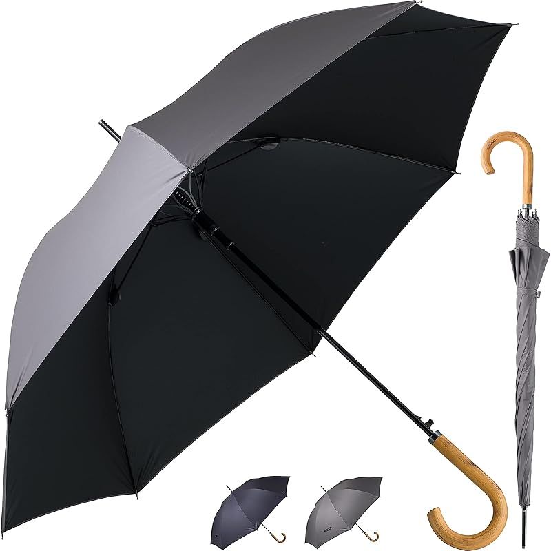 【新品】 assa 傘 メンズ 長傘 大きい 晴雨兼用 男性用 遮熱効果 熱中症対策 遮光 100% UVカット 日傘 65cm ワンタッチ ジャンプ傘 FJ (FJ174/グレー) 0