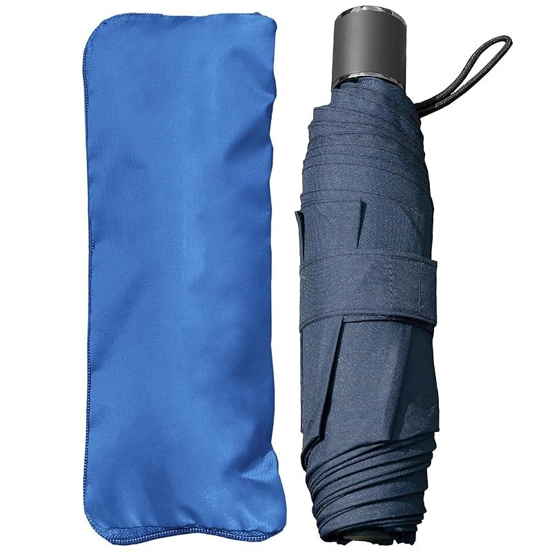 【新品】 ALTMONTE 折りたたみ傘 秒で畳める 形状記憶 晴雨兼用 メンズ 日本企画 吸水 マイクロファイバー 傘カバー 付き (ネイビー) 0