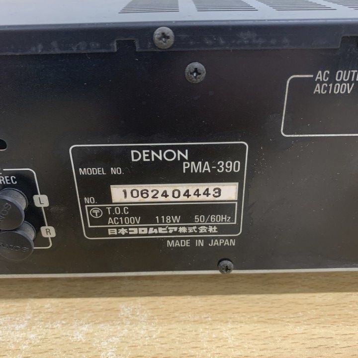 □01)【1点限り!】DENON PMA-390/デノン/プリメインアンプ/通電確認