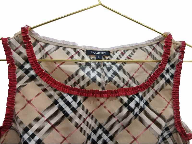 BURBERRY LONDON　タンクトップ　ベージュ　肩ノバチェック　M BURBERRY LONDON タンクトップ ベージュ 肩ノバチェック M - メルカリ