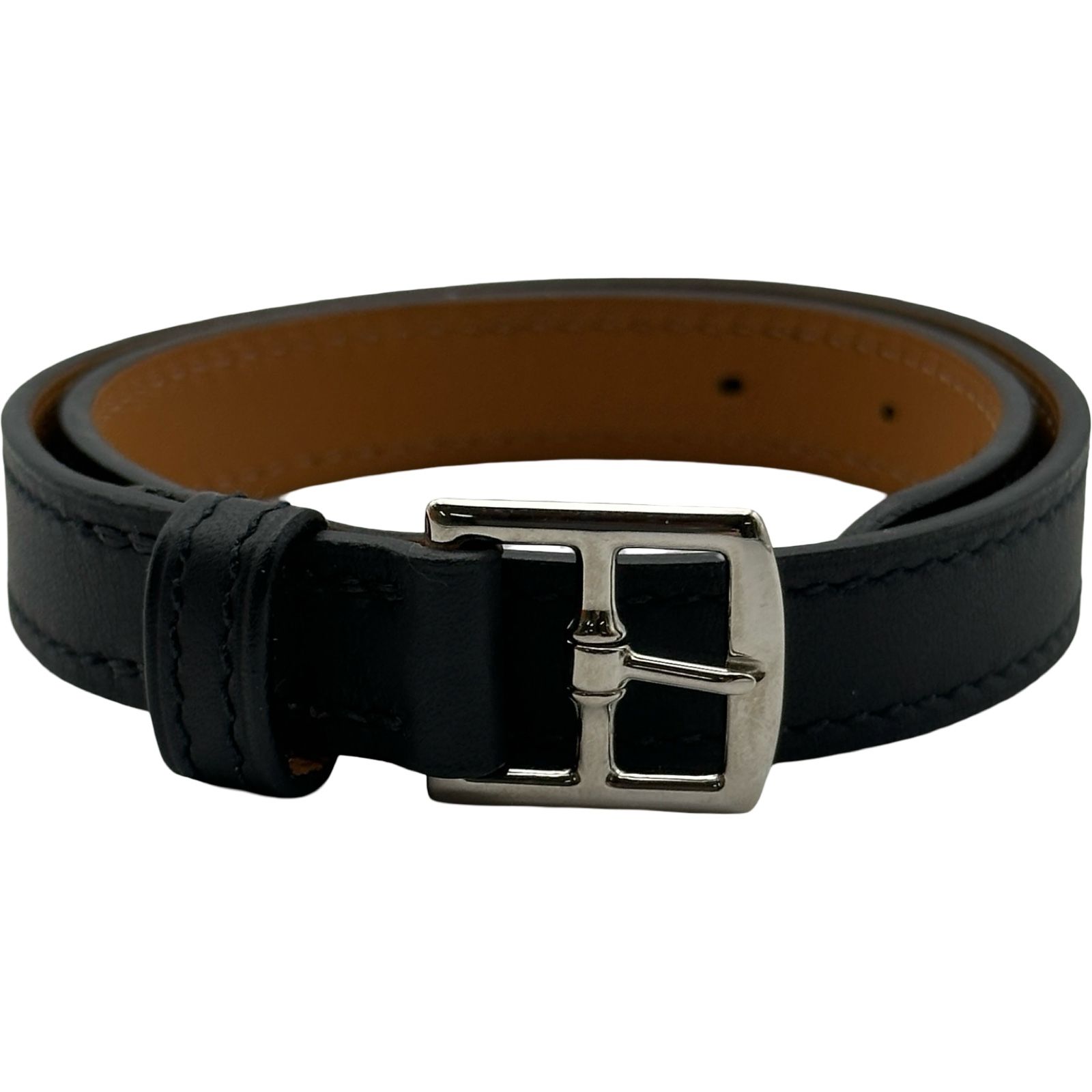 エルメス HERMES エトリヴィエール ブレスレットM □J刻 ブラック