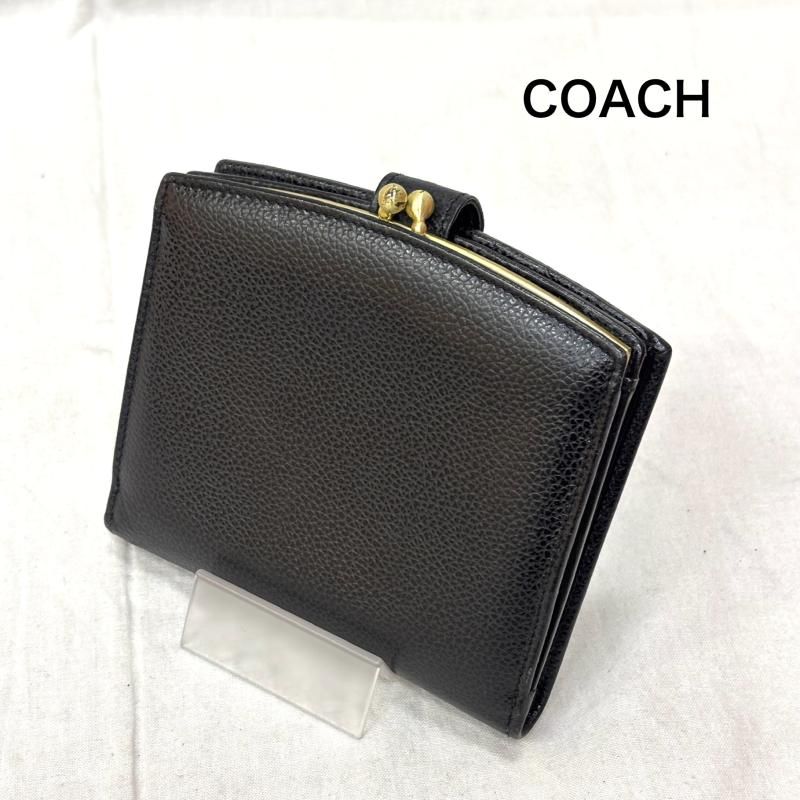コーチ OLDCOACH オールドコーチ 二つ折り財布 がま口財布 ブラック
