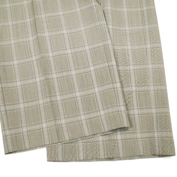 un/unbient アン 25SS 日本製 EASY TROUSERS T&C Super140s ウールトロピカル イージートラウザーズ UNPT73 1 Pale Brown Check アンビエント パンツ ボトムス【新古品】【中古】【un/unbient】 新品 un/unbient アン 25SS 日本製 EASY TROUSERS T&C Super140s
