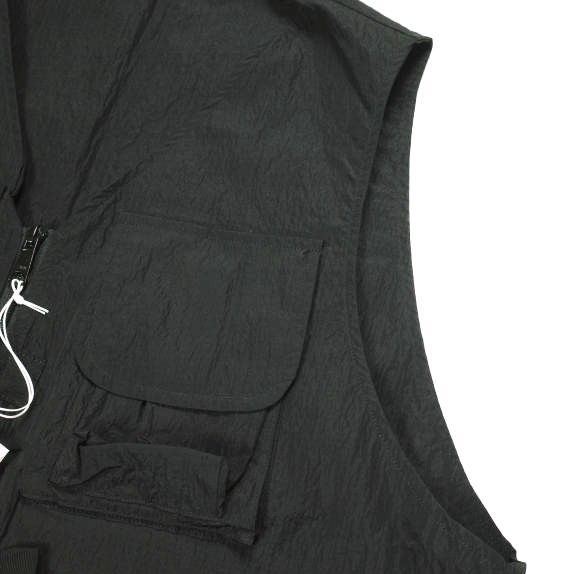 un/unbient アン 23AW 日本製 I WANT VEST リップストップナイロン フィッシングベスト UNBT1 2 Black ジレ アンビエント タクティカル トップス【新古品】【中古】【un/unbient】 新品 un/unbient アン 23AW 日本製 I WANT VEST リップストップ