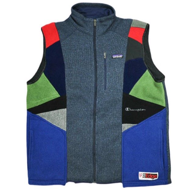 CHANGES チェンジーズ 日本製 REMAKE SWITCHING FLEECE VEST リメイクスイッチングフリースベスト Free ASORT ジレ PATAGONIA CHAMPION トップス【中古】【CHANGES】 CHANGES チェンジーズ 日本製 REMAKE SWITCHING FLEECE VEST リメイク