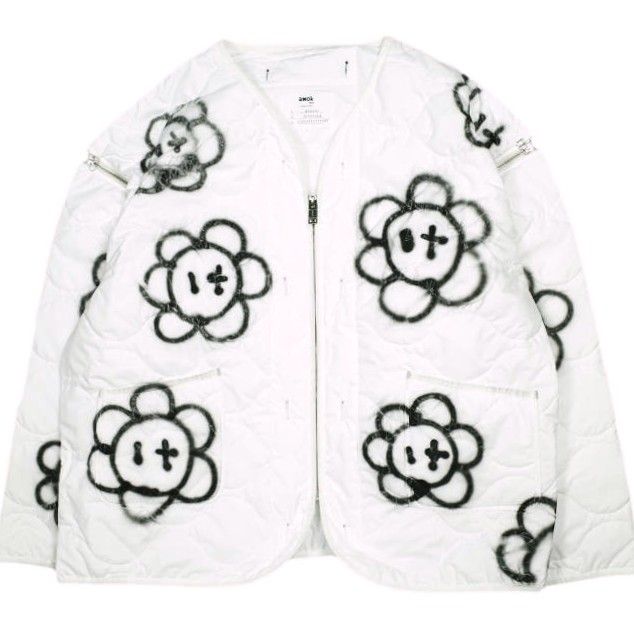 amok アモク 24AW 日本製 GUERNIKA QUILTING BLOUSON ゲルニカ キルティングブルゾン 242031 L WHITE 2WAY ベスト ジャケット アウター【中古】【amok】 amok アモク 24AW 日本製 GUERNIKA QUILTING BLOUSON ゲルニカ