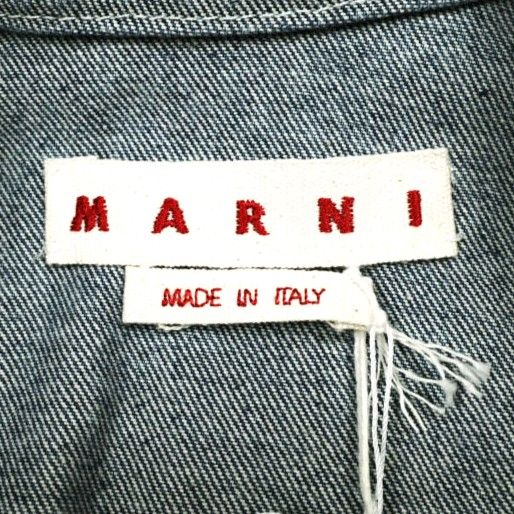 MARNI マルニ 24AW イタリア製 ブルー ツートーンデニム製シャツ CAJD0601QS USCU83 38 Ocean(BDB60) 定価149,600円 オーバーサイズデニムシャツ トップス【新古品】【中古】【MARNI】 MARNI - MARNI マルニ 24AW イタリア製 ブルー ツートーンデニム製