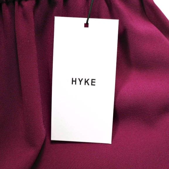HYKE ハイク 23SS 日本製 STRECH WIDE LEG PANTS ストレッチワイドレグパンツ 231 - 13190 1(S) PLUM イージー ボトムス【新古品】【中古】【HYKE】 新品 HYKE ハイク 23SS 日本製 STRECH WIDE LEG PANTS ストレッチ