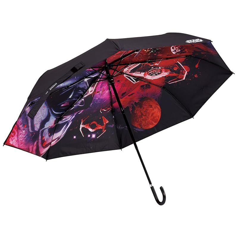 【新品】 スケーター(Skater) 傘 折りたたみ傘 晴雨兼用 両面印刷 遮光 遮熱 UVカット 55cm 収納袋付き ディズニー STAR WARS 72988-A 0