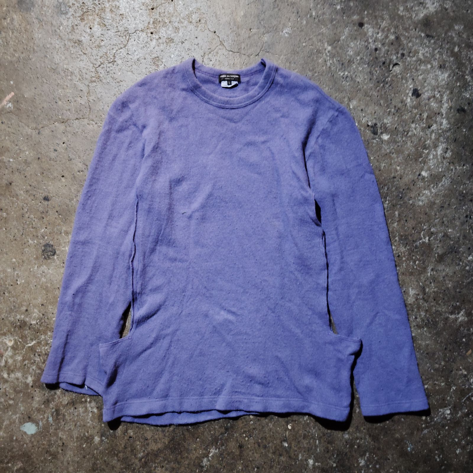 COMME des GARCONS HOMME PLUS 22aw ホールデザインウール縮絨ニット 