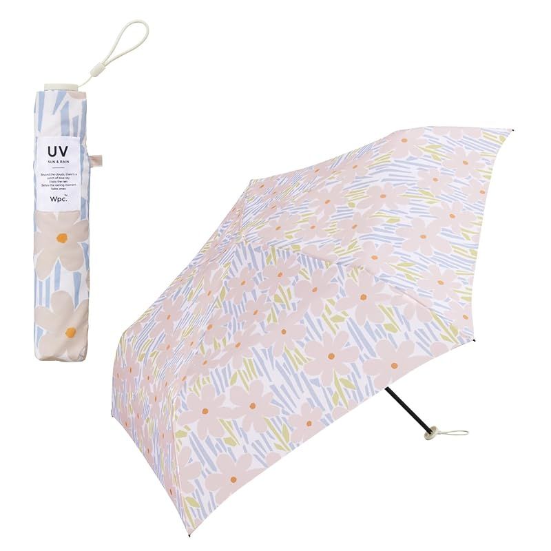 【新品】 【2026】Wpc. 折りたたみ傘 [Air-Light]フラワーアンドステム ミニ ベージュ 雨傘 親骨55cm 超軽量 おしゃれ 可愛い 通勤 通学 レディース 女性 AL02-045-002 0