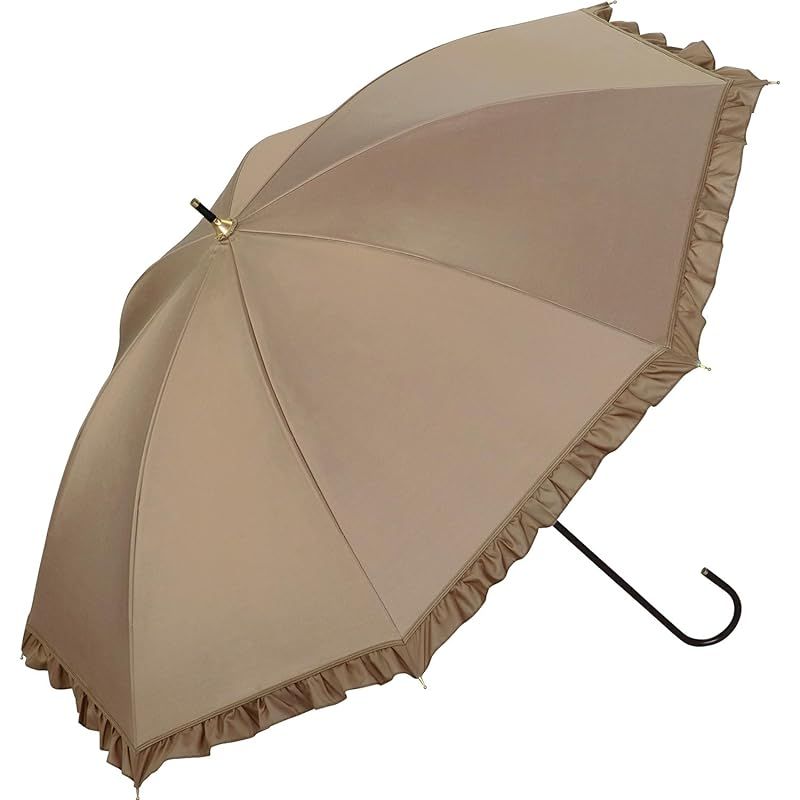 【新品】 【2025】Wpc. 日傘 遮光クラシックフリル ブラウン ≪遮光率100%/UVカット率100%/・UPF50＋/遮熱/晴雨兼用≫ 長傘 通勤 通学 旅行 オシャレ 可愛い 女性 レディース ガーリー 映え 81-11820-101 0