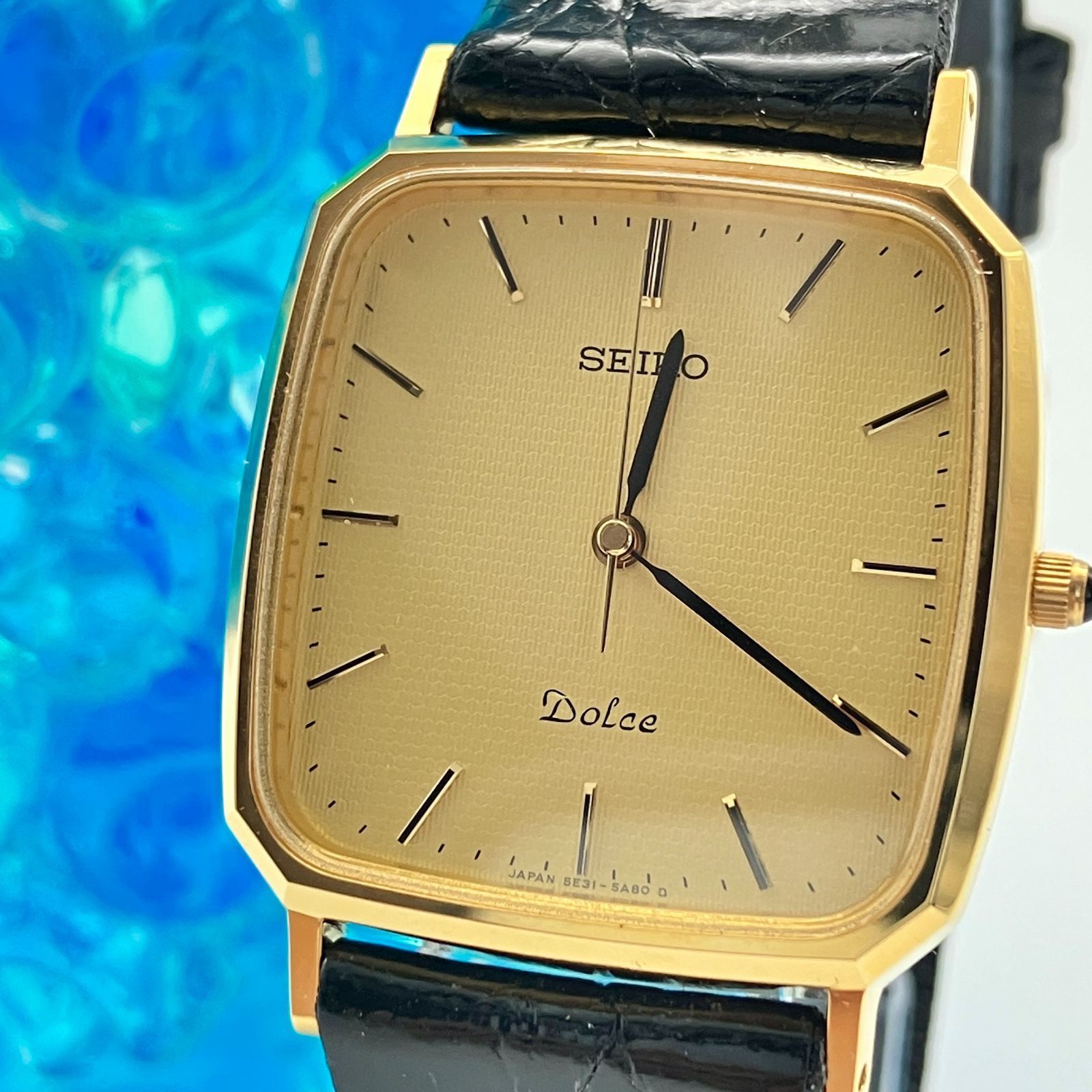 A76 希少 稼動品 SEIKO DOLCE スクエア型 80年代ヴィンテージ 贈り物 seiko dolce スクエア ヴィンテージ 稼働品 美品 【公式通販】