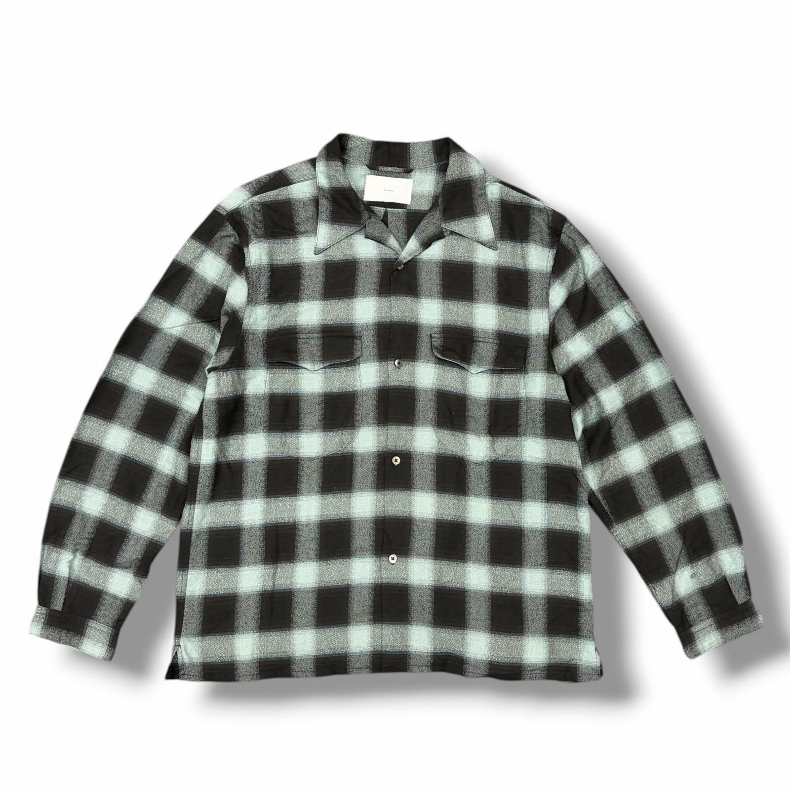 参考上代39600円 SUGARHILL 23SS Ombre Plaid Open Collar Blouse