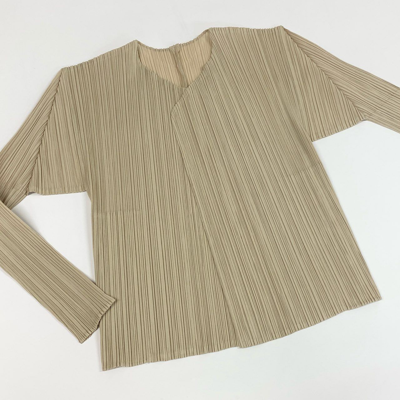 Ad12 PLEATS PLEASE プリーツプリーズ 長袖カーディガン 羽織 サイズ3 